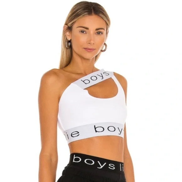 Boys Lie One Shoulder Bralette in White - Size S/M - Picture 7 of 8